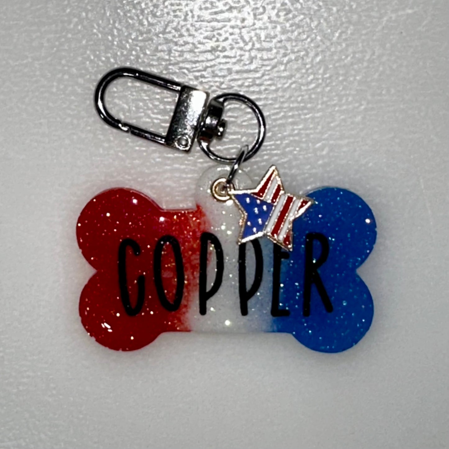 Patriotic Glitter Large Bone