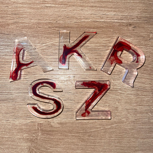 Blood Splatter Letters